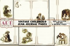 Vintage Children-9 Journal Pages ROUND ROBIN Product Image 1