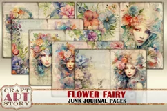 Flower fairy junk journal Pages,fairy digital paper Product Image 1
