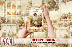 Vintage Recipe Book junk journal,Recipes Kit Papers Product Image 1