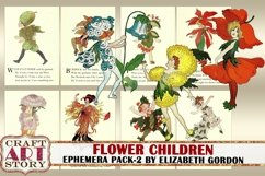 Flower Children Ephemera Pack-2,flower girls Printable kit Product Image 1