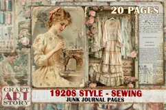 Vintage fashion Junk Journal Kit 1920s style ADDON Product Image 3