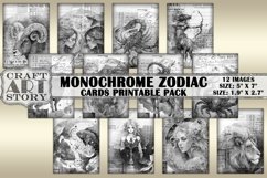 Astrology Zodiac Signs collage,monochrome ACEO Paper Prints Product Image 1