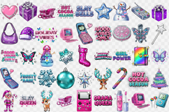 Retro 2000s sublimation bundle | Y2K Christmas PNG Product Image 2