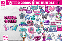 Retro Mega clipart bundle | Aesthetic Nostalgia Sublimation Product Image 4