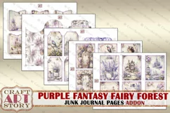 Purple Fantasy Fairy Forest Junk Journal Pages ADDON Product Image 2