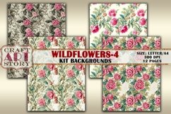 Wildflowers Kit Backgrounds,floral journal papers-4,12 Pages Product Image 2