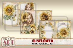 Sunflower fantasy Junk Journal Pages, printables papers Product Image 2
