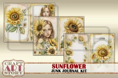 Sunflower fantasy Junk Journal Pages, printables papers Product Image 2