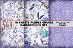 Kit Backgrounds Collage 18 Sheets PURPLE GRANGE Product Image 4