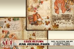Cozy Autumn Junk Journal Collage Pages,digital kit Product Image 7