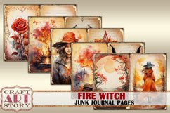 Fire witch Junk Journal Pages,scrapbook digital papers Product Image 2
