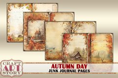 Vintage Autumn day Collage picture junk journal Pages Product Image 2