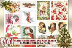 Retro Christmas Ephemera Pack-2,1950s papers,retro card Product Image 2