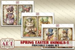 Vintage Spring Easter printable cards set-1, printables Product Image 2