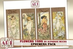 Art Nouveau Women Ephemera Pack,Printable kit ephemera Product Image 2