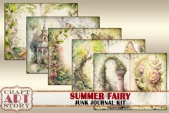 Summer Fairy Junk Journal Pages,scrapbook papers Product Image 2