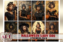 Halloween lady Ephemera Pack 50s,halloween ladies pinup Product Image 2