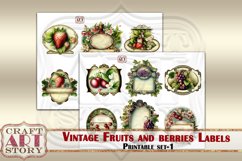 Vintage Fruits berries Labels Blank set-1,fruit Tags Label Product Image 2