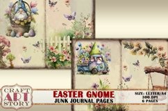 Spring Easter Gnome junk journal Pages,picture collage Product Image 2