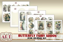 Butterfly fairy Junk Journal Pages ADDON,Floral papers Product Image 2