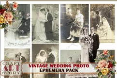 Edwardian Wedding old Photo,ephemera album,digital Ephemera Product Image 2