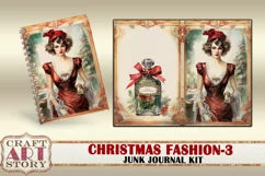 Vintage Christmas Fashion Junk Journal Kit part 3 Product Image 2