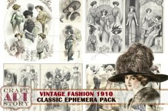Vintage fashion 1910,Edwardian style Ephemera Pack Product Image 3