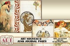 Art Nouveau-2 Junk Journal Printable Pages,picture collage Product Image 2