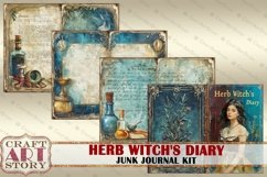 Vintage Herb Witch&#039;s Diary Junk Journal Pages-3,scrapbook Product Image 2