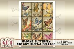 Madama Butterfly ATC Size Digital Collage Sheet Product Image 2