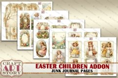 Easter children Junk Journal Kit,Collage Pages ADDON Product Image 2