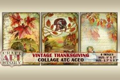 Vintage Thanksgiving fall junk journal cards,digital Autumn Product Image 2