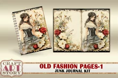 Old fashion Victorian Lady Junk Journal Kit part 1 Product Image 2