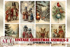 Vintage Christmas animals Ephemera Pack-2,winter images Product Image 2