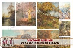 Vintage autumn painting Ephemera Pack,fall digital kit Product Image 2