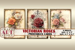 Victorian shabby chic roses,picture cards Atc ACEO-2 Product Image 2