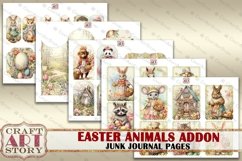 Easter animals Junk Journal Kit,Collage Pages ADDON Product Image 2