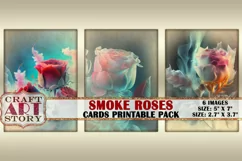 Vintage Smoke Roses Flowers collage,ACEO Digital paper Product Image 2