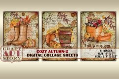 Cozy Autumn Collage kit-2,cute fall card digital paper Product Image 2