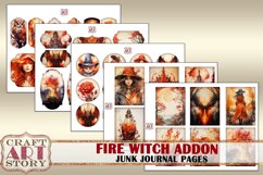 Fire witch Junk Journal Pages ADDON,scrapbook digital papers Product Image 2