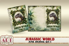 Jurassic World junk journal watercolor Kit-1,Dinosaurs Product Image 2