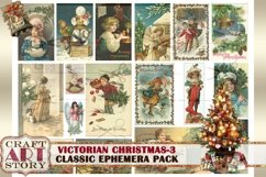 Vintage Victorian Christmas Ephemera Pack-3,Santa images Product Image 2