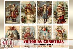 Vintage Victorian Christmas Ephemera Pack,Santa images,cards Product Image 2