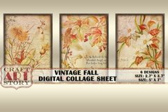 Vintage Fall Digital Collage Sheet,Cards Atc ACEO Product Image 2