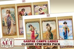 Art Nouveau Women Ephemera Pack,Printable kit ephemera Product Image 2