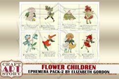 Flower Children Ephemera Pack-2,flower girls Printable kit Product Image 2