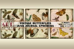 Vintage butterflies Atc ACEO,Ephemera paper Product Image 2