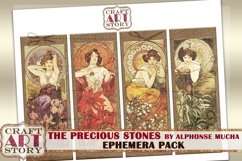 Art Nouveau Women Ephemera Pack,Printable kit ephemera Product Image 2