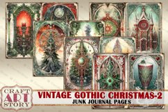 Vintage Gothic Christmas-2 Junk Journal Pages,magic Product Image 2