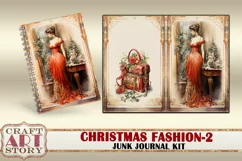Vintage Christmas Fashion Junk Journal Kit part 2 Product Image 2
